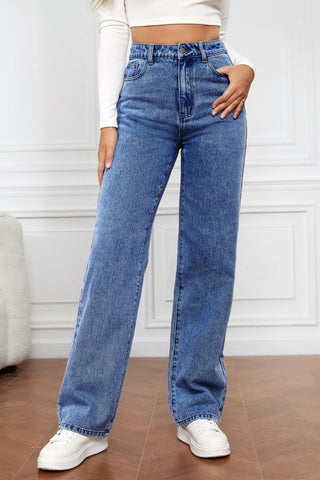 Denim Straight Leg Jeans