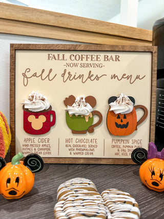 Fall Drinks Menu